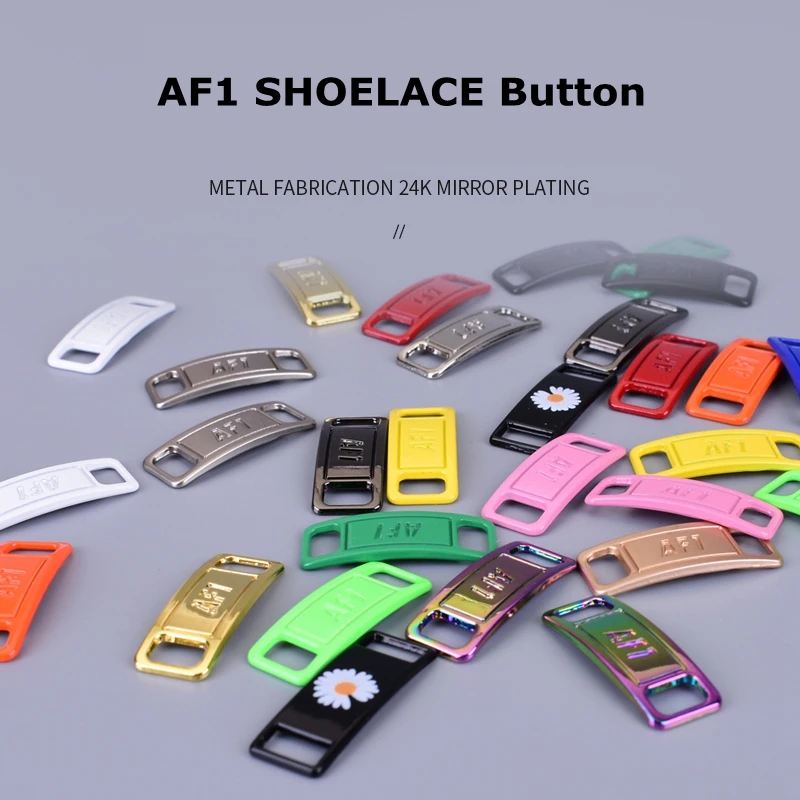 Shoelace Buckle Metal Shoelaces AF1 Shoelaces Buckle Accessories Metal Lace Lock DIY Sneaker Kit Metal Lace Air Force One Buckle