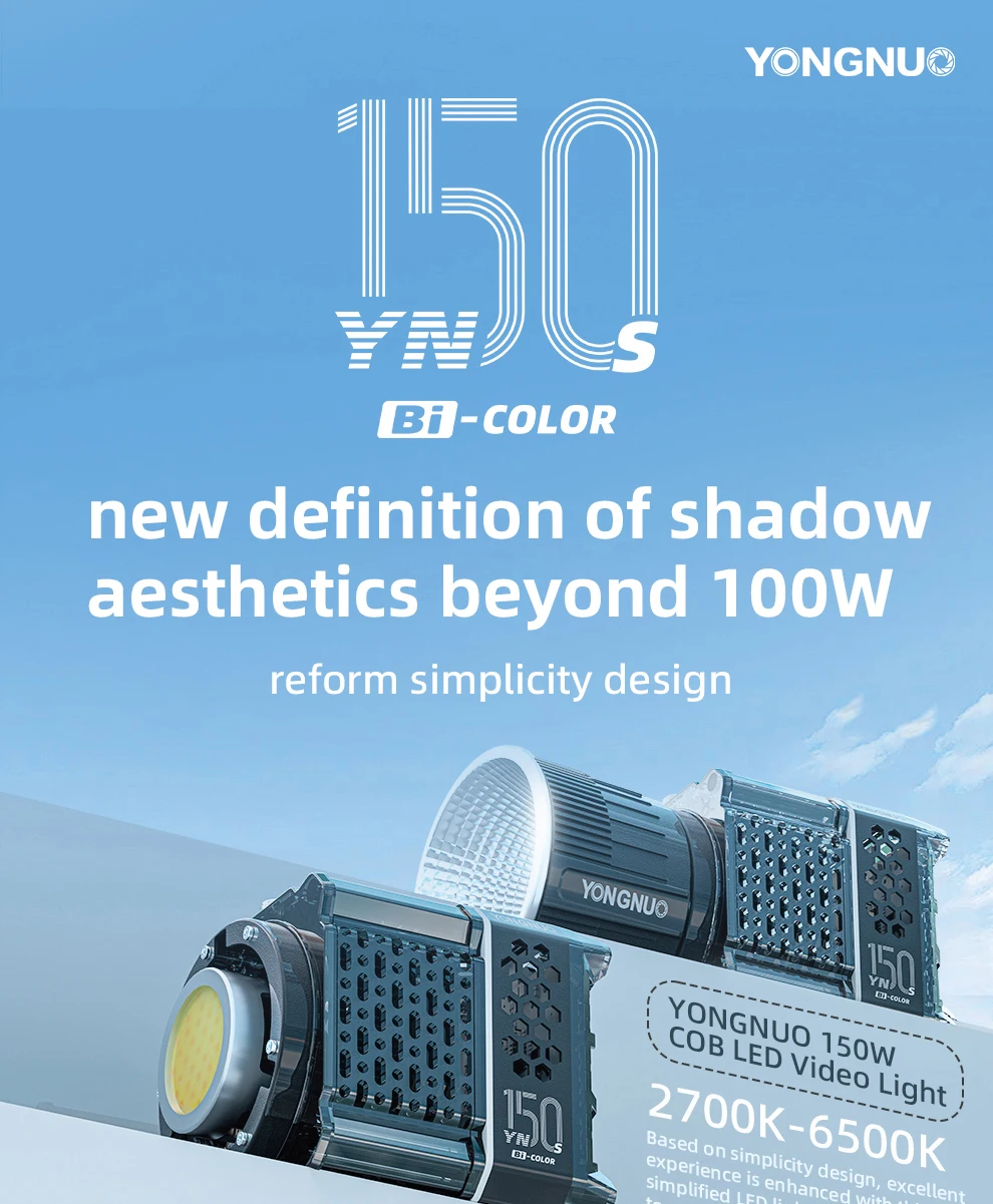 Светодиодный светильник YONGNUO YN150S Bi-Color 2700k-6500k 150 Вт Lowweight