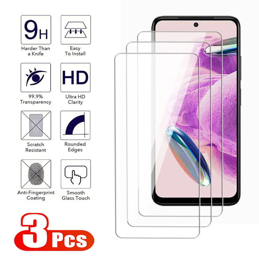 3 шт. для xiaomi Redmi Note 13 12 Pro Plus 4G 5G закаленное стекло 13C 12S 12C 12T Защитная пленка экрана
