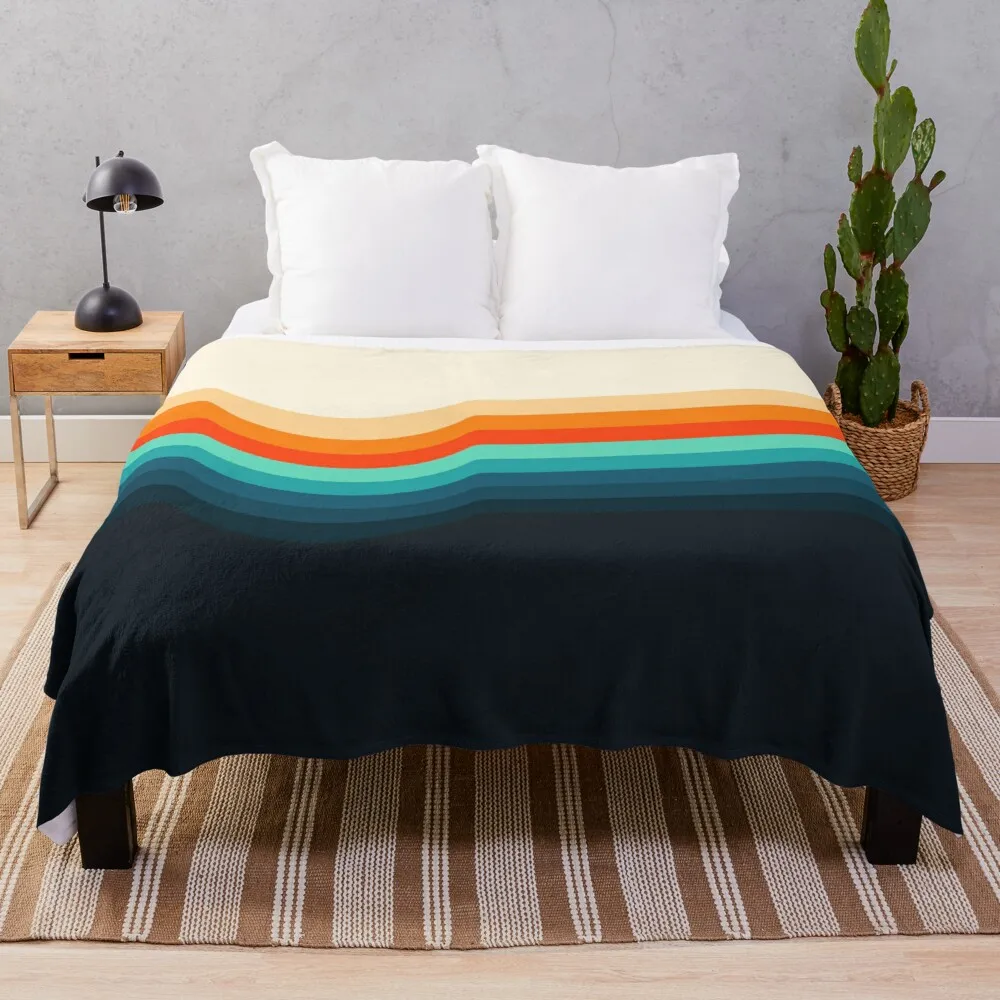 

Retro Stripes Throw Blanket Moving Blanket Summer Cottons Sofa Throw Blanket Fleece