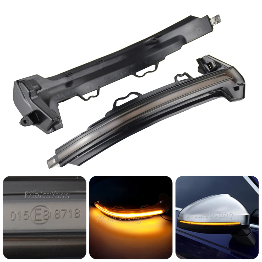 

2x Dynamic Turn Signal LED Light Side Rearview Mirror Indicator For Audi A4 S4 B9 2016-2019 A5 S5 RS4 RS5 Sequential Blinker