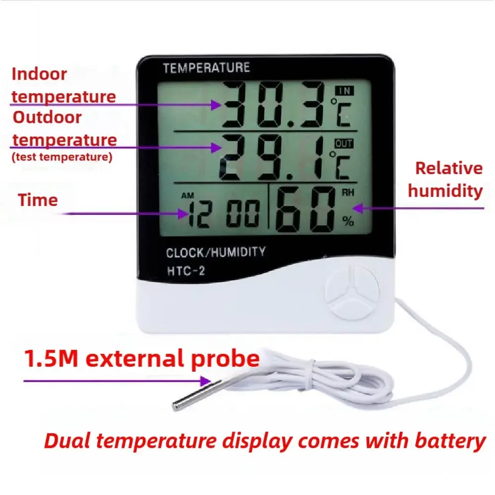 Цифровой термометр влажности с ЖК-дисплеем домашний электронный для дома и улицы