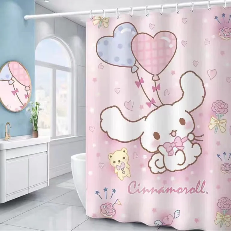 S Waterproof Polyester Bathroom Curtain With Hooks Gift