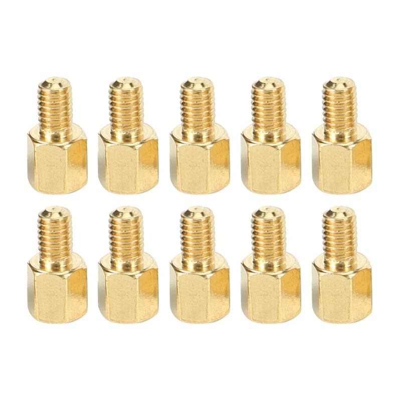 

50 Pcs Brass Screw PCB Standoffs Hexagonal Spacers M3 Male x M3 Female 5mm-ABUX