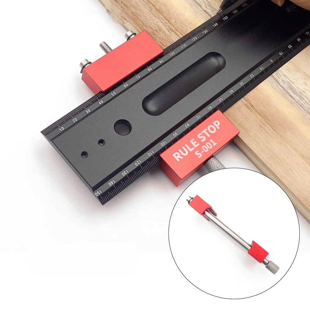 

Angle Ruler Stopper Tool Position Adjustable Scale Ruler Locator Measuring Marking Gauge Fixing Woodworking Right 2022