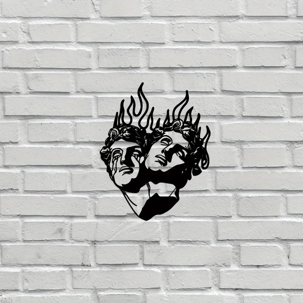 Современная металлическая наклейка для декора стен спальни и офиса домашний