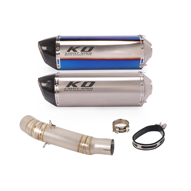 

Выхлопная система мотоцикла без шнуровки, среднее соединение, Соединительная труба 51 мм, наконечники для Honda CB300R CB250R 2018-22 CB300F 2019 2020 2021 2022