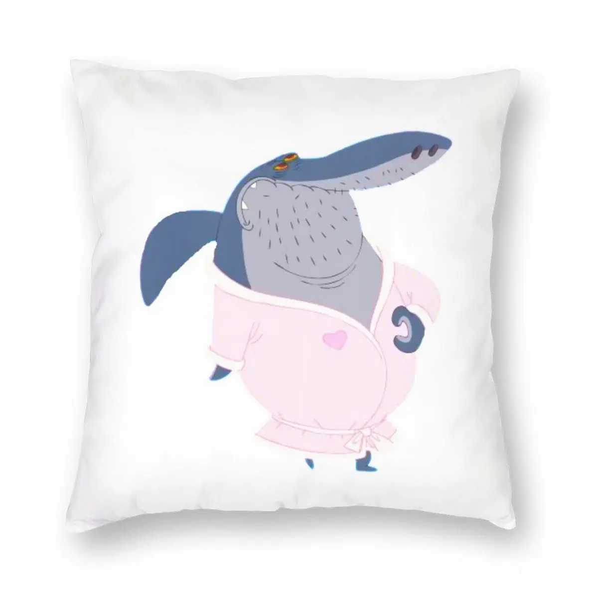 Квадратный чехол для подушки Zig And Sharko из полиэстера и льна декоративный на молнии