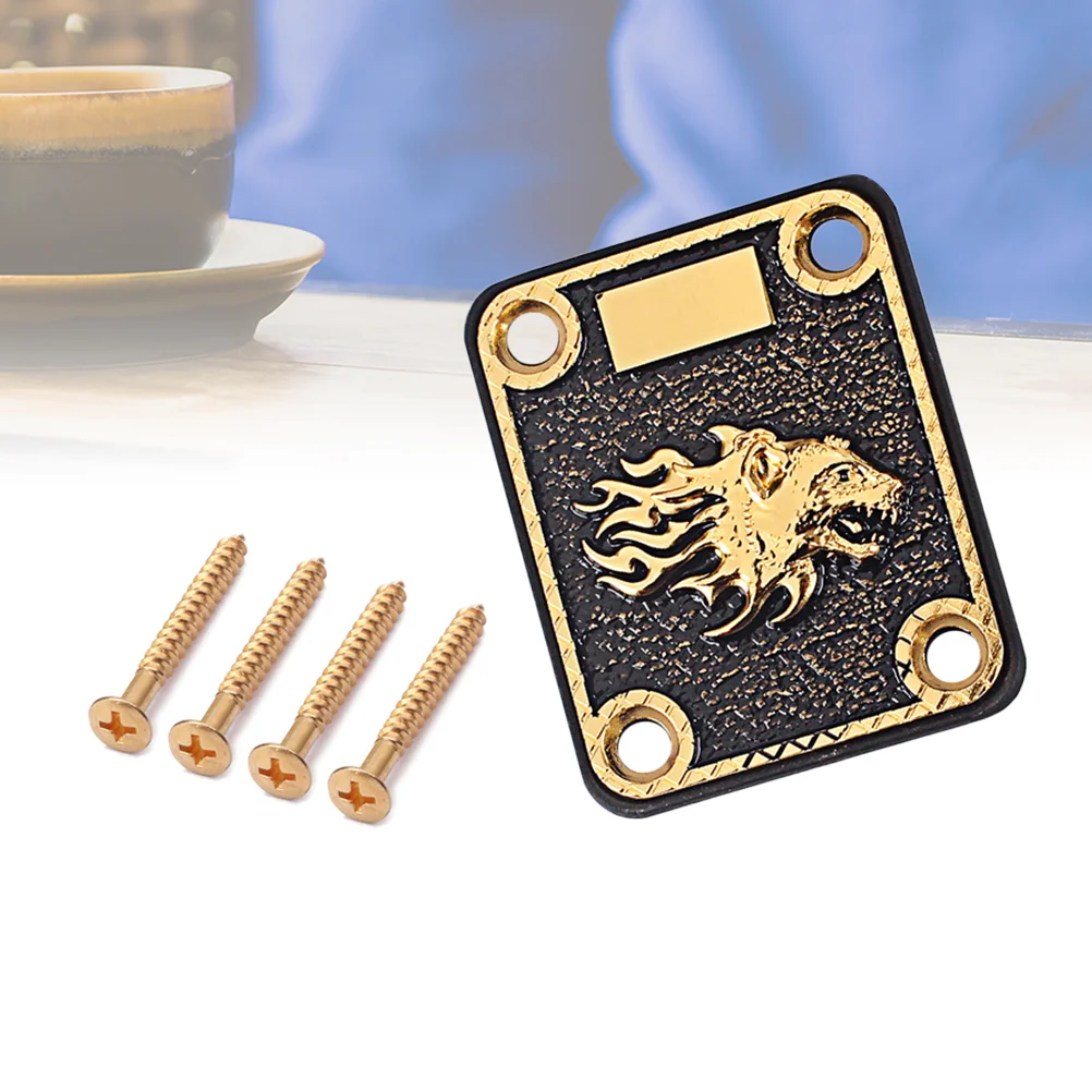 

Chrome with Screws Zinc Alloy Neck Base Plate Neck Reinforcing Plate Neck Plate for SQ Tele Electric Guitar Bass Strat TL