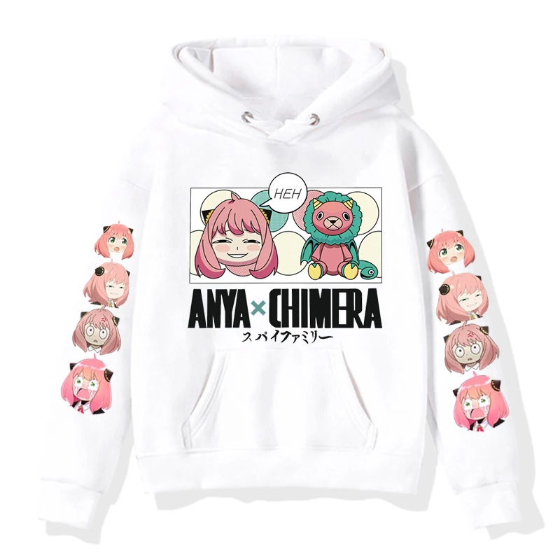 Anya Forger and Mr. Chimera Children's Anime SPY X FAMILY Hoodies Sweatshirts Cartoon Boys Girls Tops Casual Spring Fall Hoodies