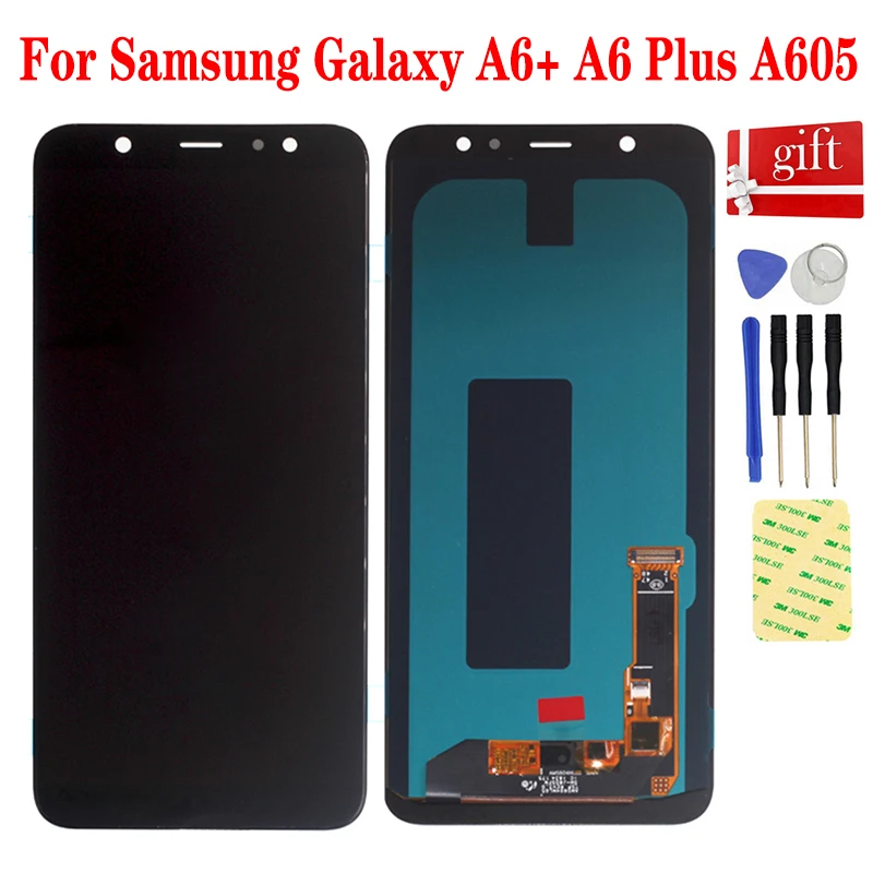 

LCD For Samsung Galaxy A6+ A6 Plus A605 SM-A605F A605FN A605G A605GN LCD Display Panel Touch Screen Digitizer Sensor Assembly