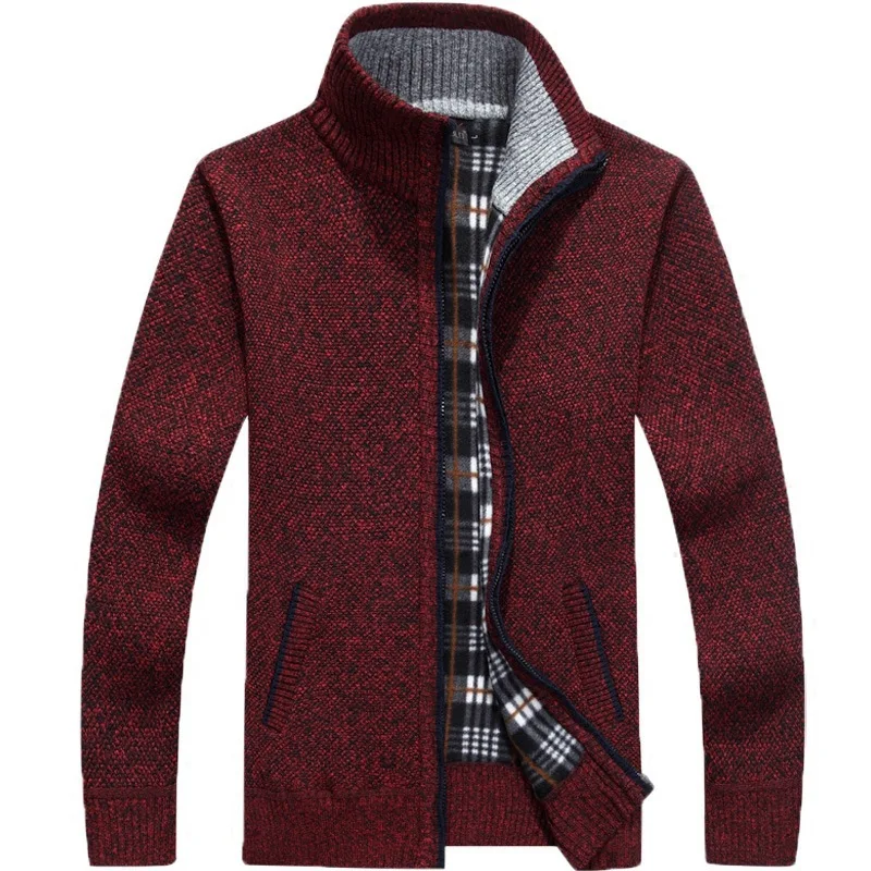 Men's Spring Jacket Fashion Sweater Male Autumn Thick Knitted Sweaters Pull Homme Brand Sweater Coat Long Sleeve Knit Cardigan
