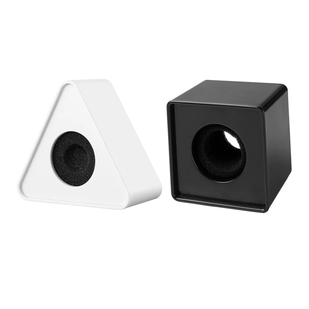 

Microphone Logo Flag Station, ABS Injection Molding Triangular Square Cube Interview Mic for News Interview KTV 2pcs
