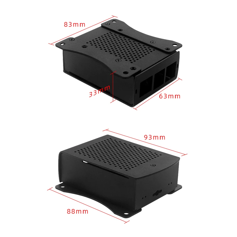 Фото Чехол для Raspberry Pi 4 из алюминиевого сплава, футляр с подвесным кронштейном, поддержка вентилятора охлаждения, отвертка для Raspberry Pi 4, Модель B №5
