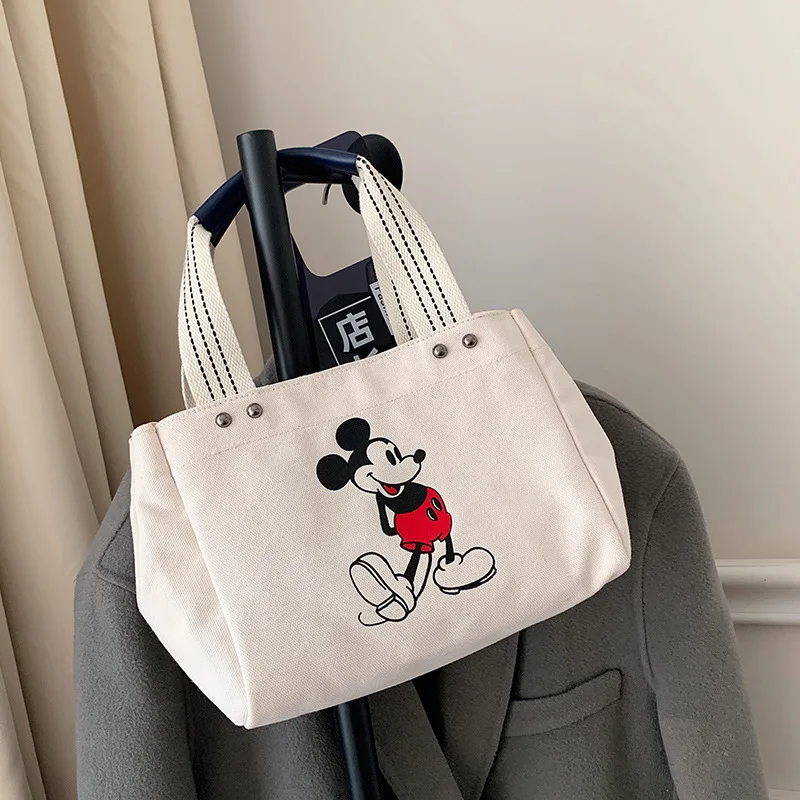 Disney Mickey Mouse Girl Handbag Children's Cartoon Donald Duck Print Cute Shoulder Bag Anime Satchel