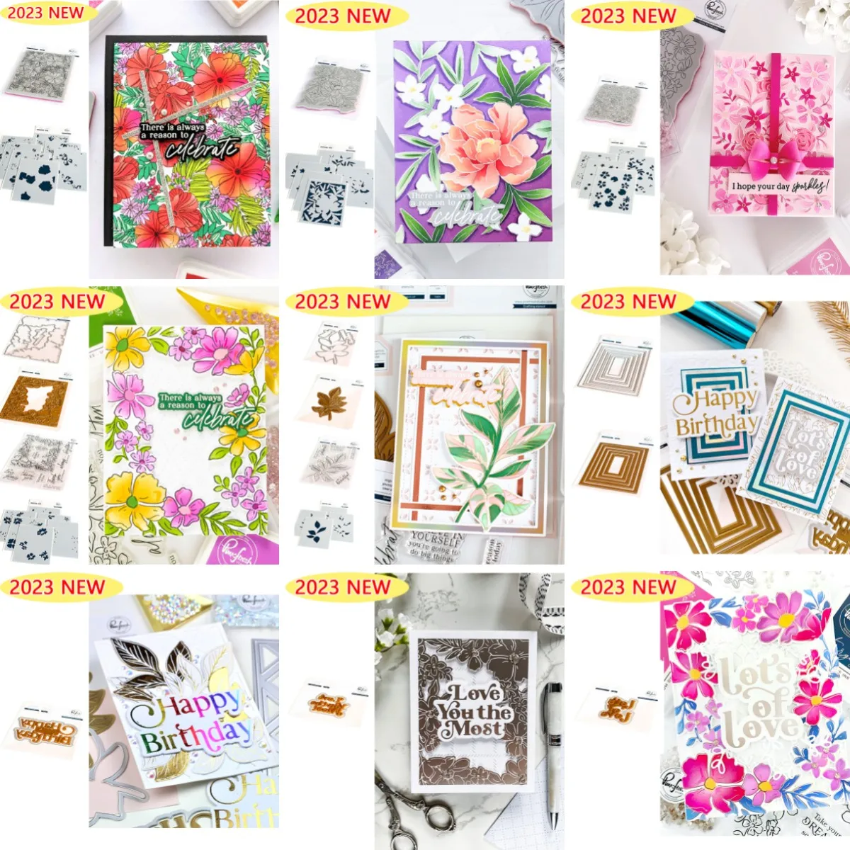 

Трафареты с цветочной каймой и смешанными цветами, горячая фольга и штампы, новинка 2023 года, украшение для скрапбукинга, рукоделия, альбом «...