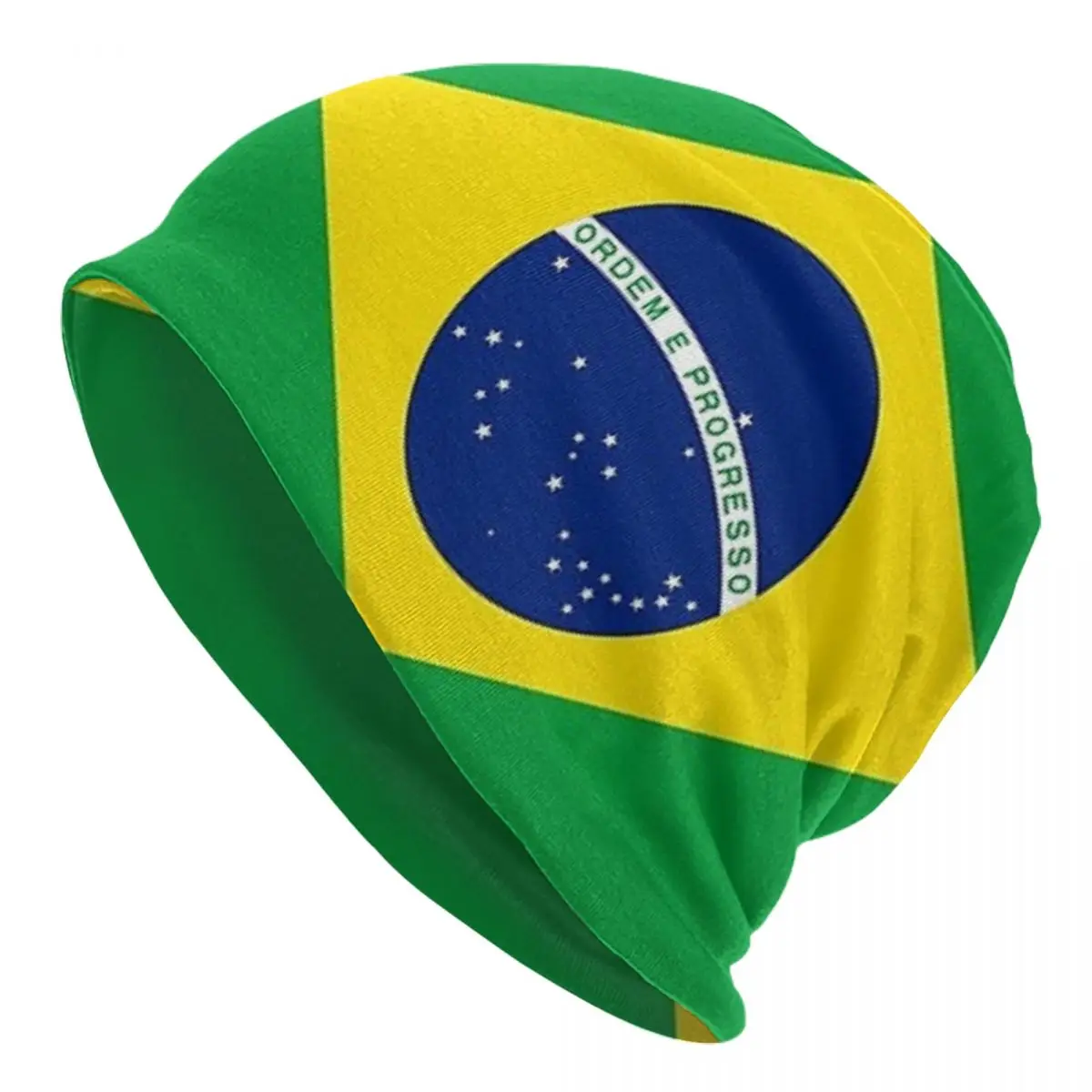 Теплая вязаная шапка с национальным флагом Бразилии шляпа в стиле хип-хоп