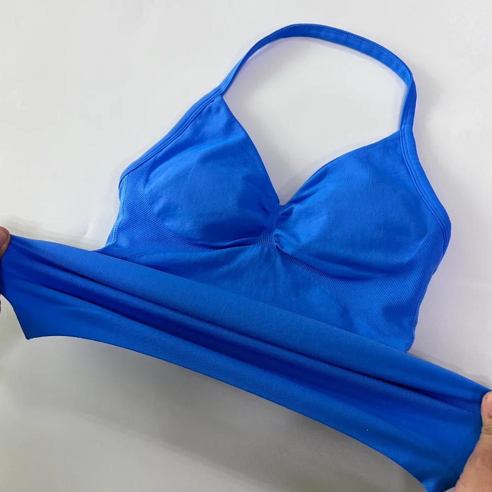 Ударный спортивный комплект леггинсы мягкая майка одежда для йоги бесшовный