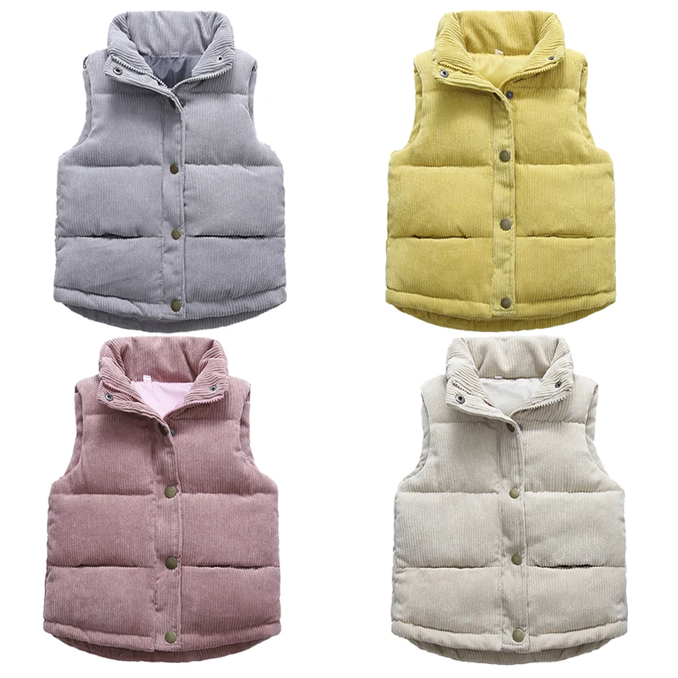 

2023 Children Warm Winter Autumn Thicken Vest Cotton Waistcoat Kids Outerwear Coat Children Clothing Boys Girls Jackets Vest