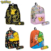 pokemon anime pikachu backpack cartoon childrens large capacity student backpack to send pen bag childrens birthday gift
