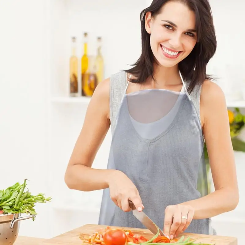 

Kitchen Apron PVC Waterproof Ladies Men Home Aprons BBQ Restaurant Cafe Aprons Baking Accessories Universal Sleeveless Apron