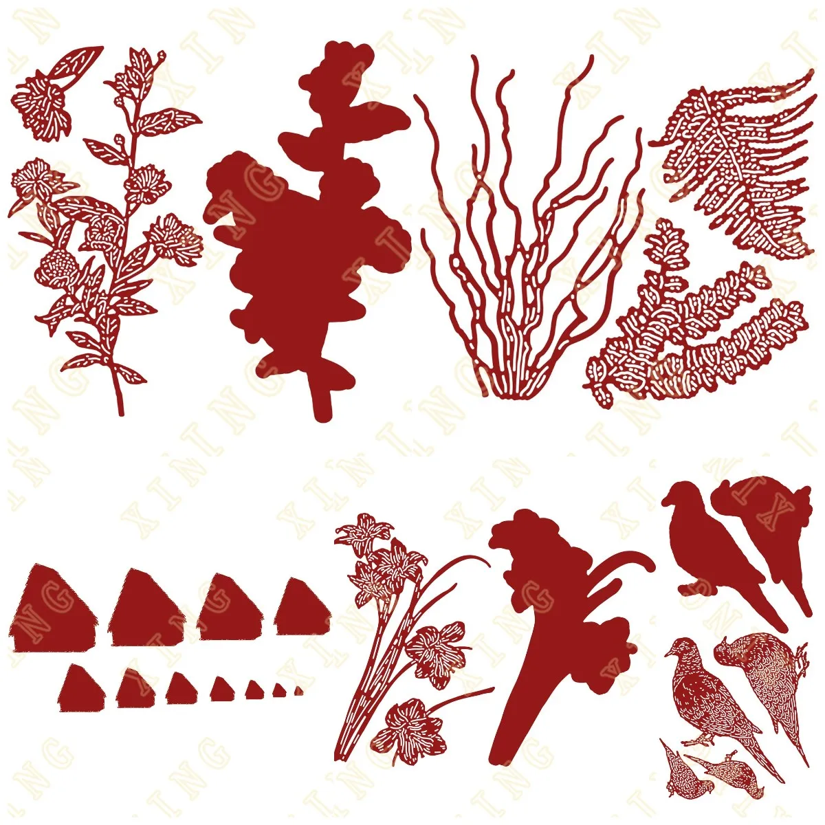 

Newest House Birds Branches Metal Cutting Dies Scrapbook Diary Decoration Stencil Embossing Template Diy Greeting Card Handmade