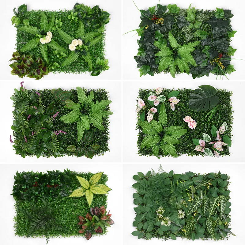 

Artificial Plants Grass Wall Panel Boxwood Hedge 16X24in Faux Eucalyptus Greenery Backdrop Suitable for Outdoor Indoor Garden