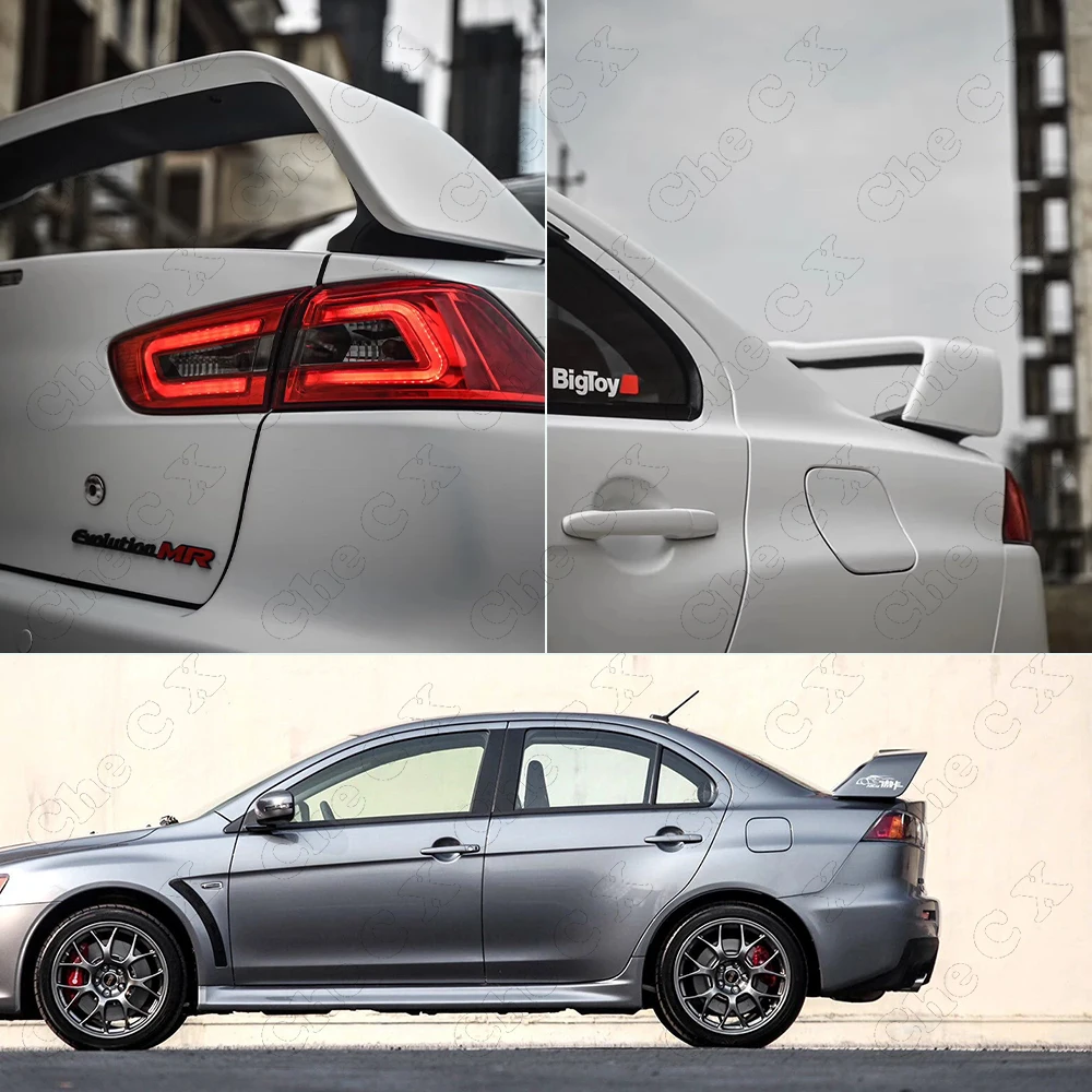 Фото Для Mitsubishi LANCER EVO черный спойлер 2008-2015 ABS материал грунтовка цвет автомобиля хвостовое крыло украшение задний багажник спойлеры крыло №3