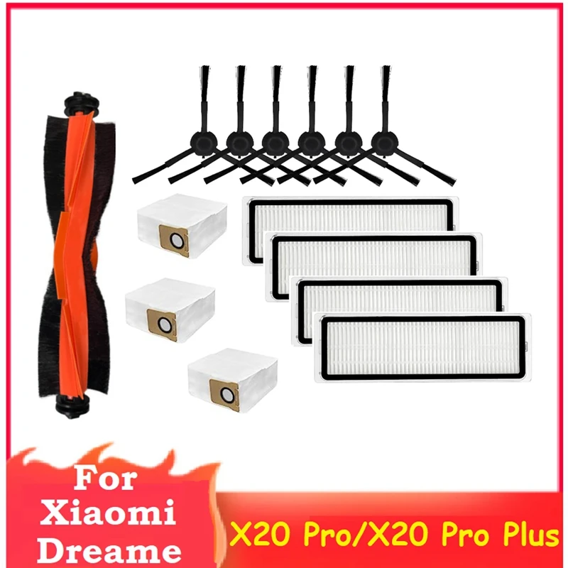 Лидер продаж!-14 шт. для Dreame X20 Pro/X20 Pro Plus Аксессуары для робота-пылесоса, основной боковой пылесборник, запасные части