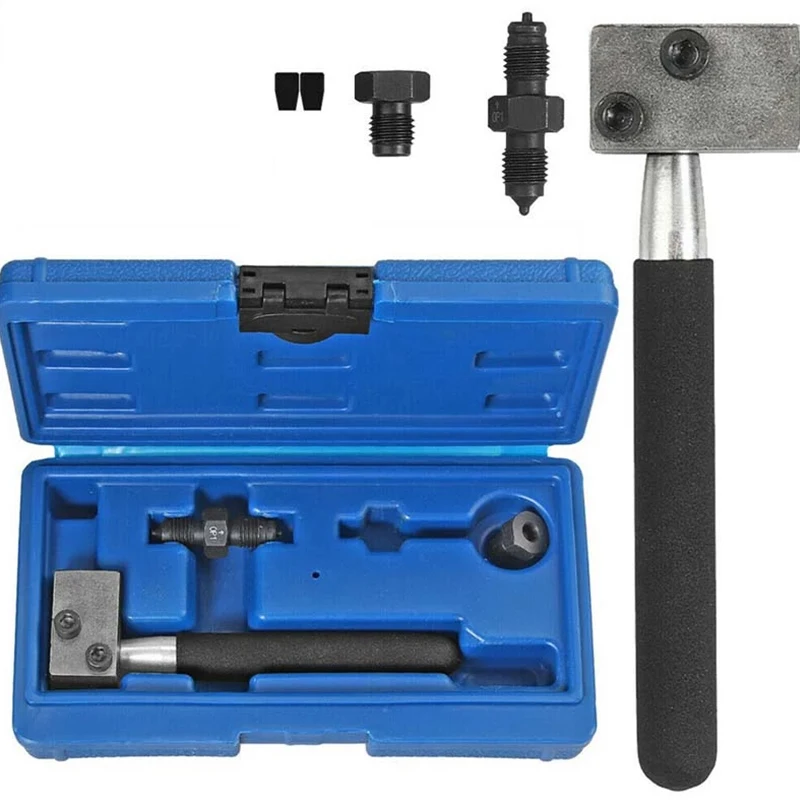 

3/16" Double Flaring Tool Automotive Brake Line Detachable Handheld 45 Degree for Brake Hose Copper Tubing OP1 OP2 Punch