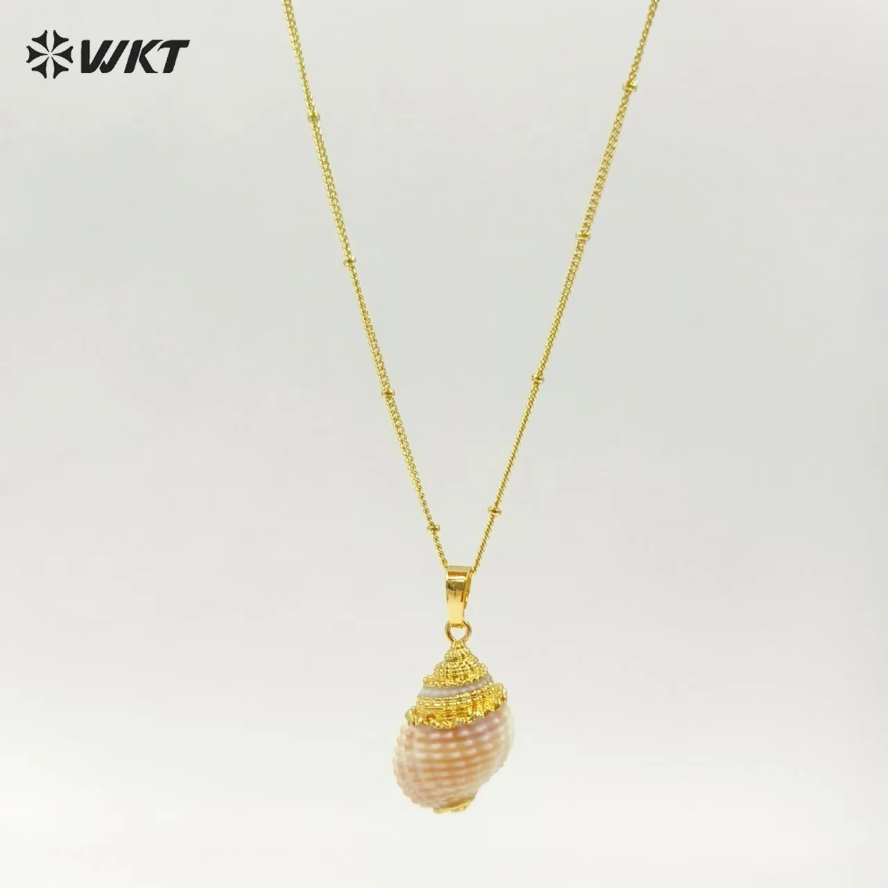 WT-JN023 Оптовая мода дизайн кулон в виде ракушки ожерелье для женщин натуральный