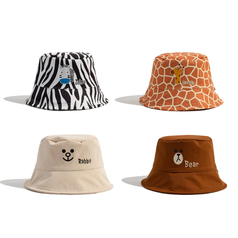 

Children Bucket Hats Cotton Cartoon Cap For Boys 2022 Spring Summer Toddler Fisherman Hats Baby Girls Sun Hat Kids Bonnet