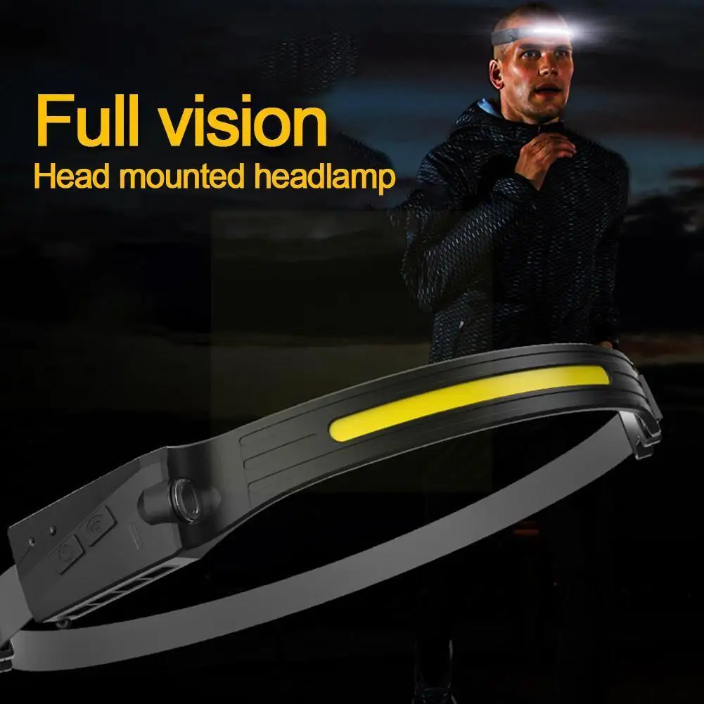 

-mounted Sensor Light Strip Light Adjustable Flashlight Flashlight Rechargeable Camping Outdoor Belt Light Fishing Z9c3