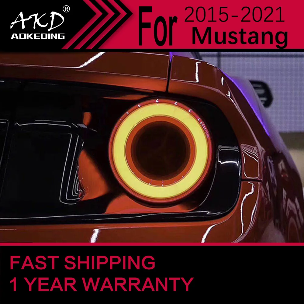 

Автомобильные фары для Ford Mustang, светодиодные задние фонари 2015-2021 Mustang, задний стоп-сигнал, Тормозные сигналы, Drl, задние автомобильные аксессуары