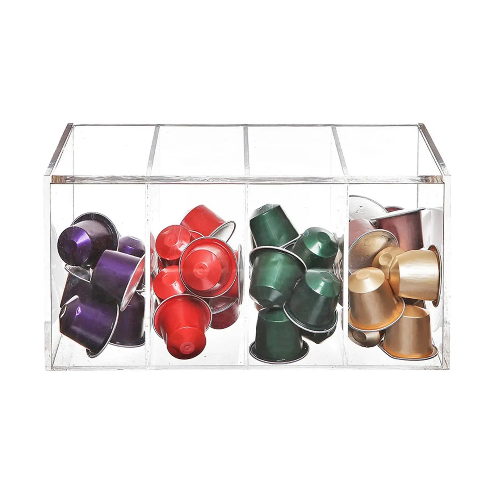 

Acrylic Coffee Storage Box Transparent Coffee Pod Holder Dustproof With Lid For Capsules Coffee Organizer Box 30x8.8x7 Y3g7