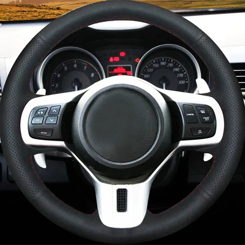 Фото Оплетка на руль автомобиля 100%, подходит для Mitsubishi Lancer Evolution EVO X 10 2008 2009 2010 2011 2012 2013 2014 2015 №2