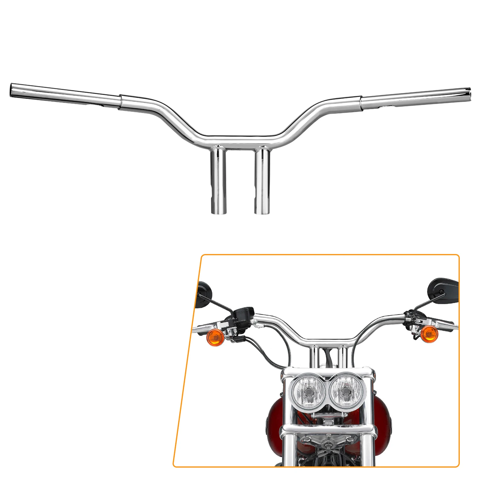 

Бесшовная стальная труба для руля 10 дюймов для Harley-Davidson Dyna Softail Sportster XL 883 1200 1996-2021, аксессуары для мотоциклов