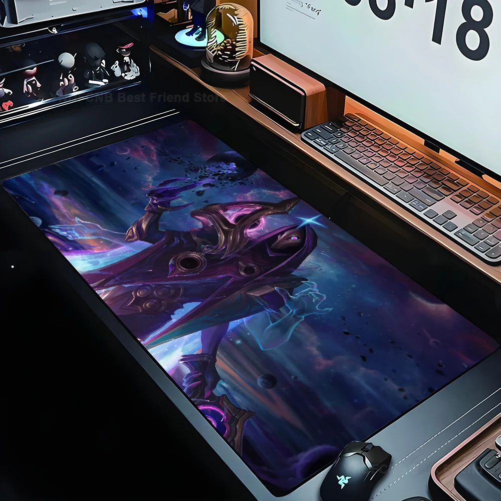Коврик для мыши Jhin Dark Cosmic Erasure League of Legends коврик Настольный с подкладкой игровые