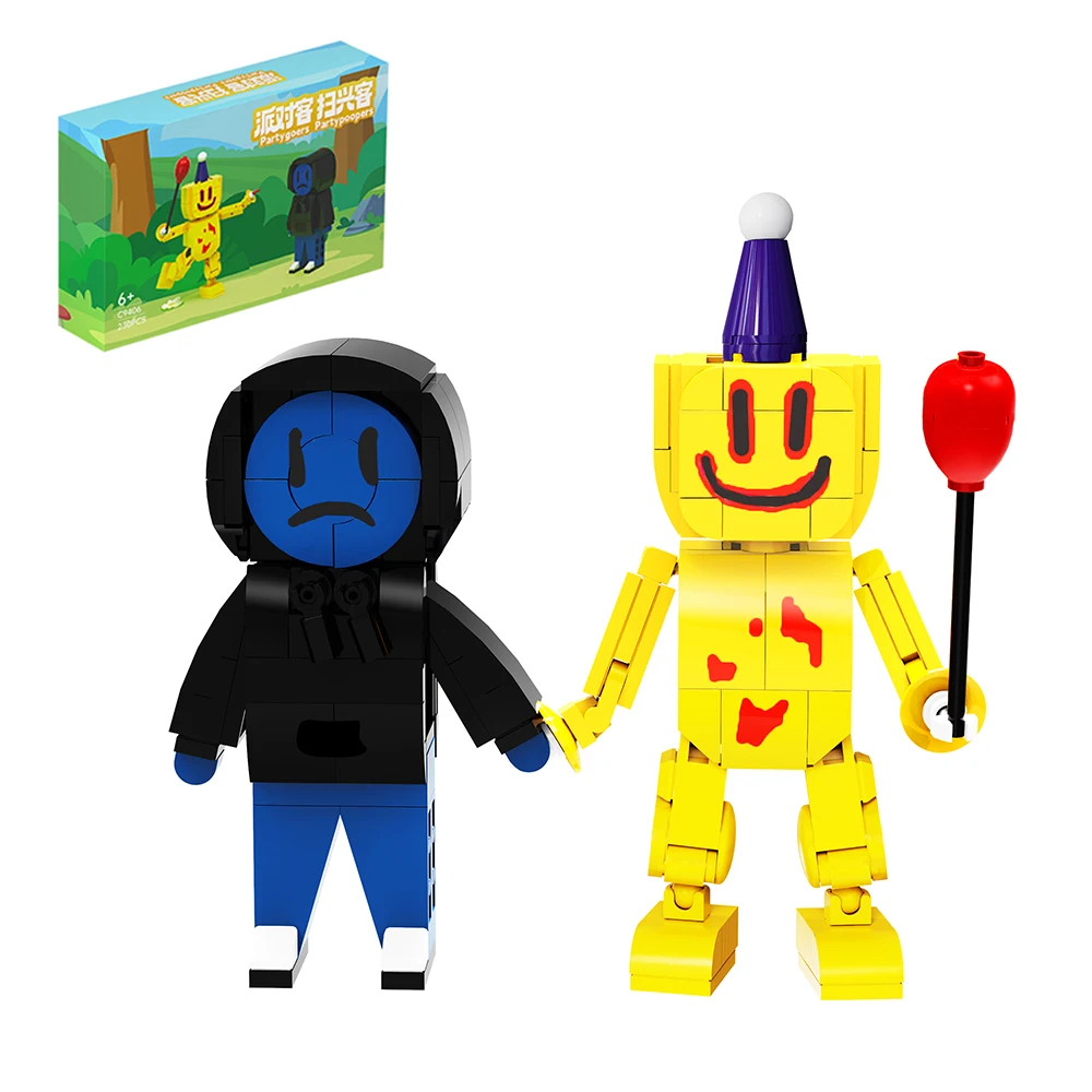 

MOC The Backroomsed Partypoopers Entity 6 Monster Building Block set Game Characters Explorer Bacterial Entities Brick Kid Toys