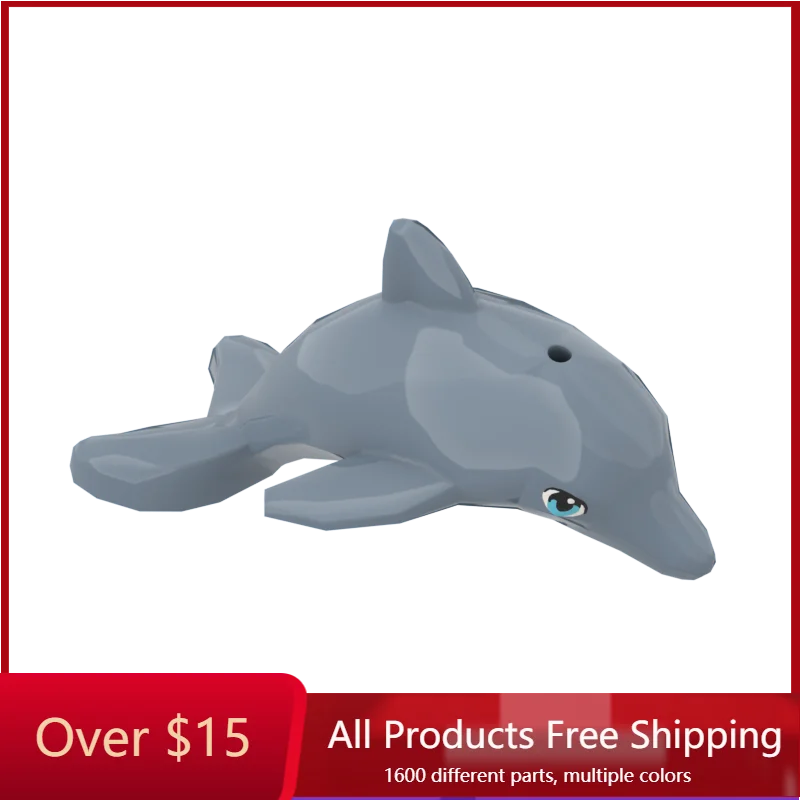 

10PCS MOC Assembles Particles 13392 Dolphin Scene Decoration About 4cm Building Blocks Replaceable Parts Toys For Children Gift