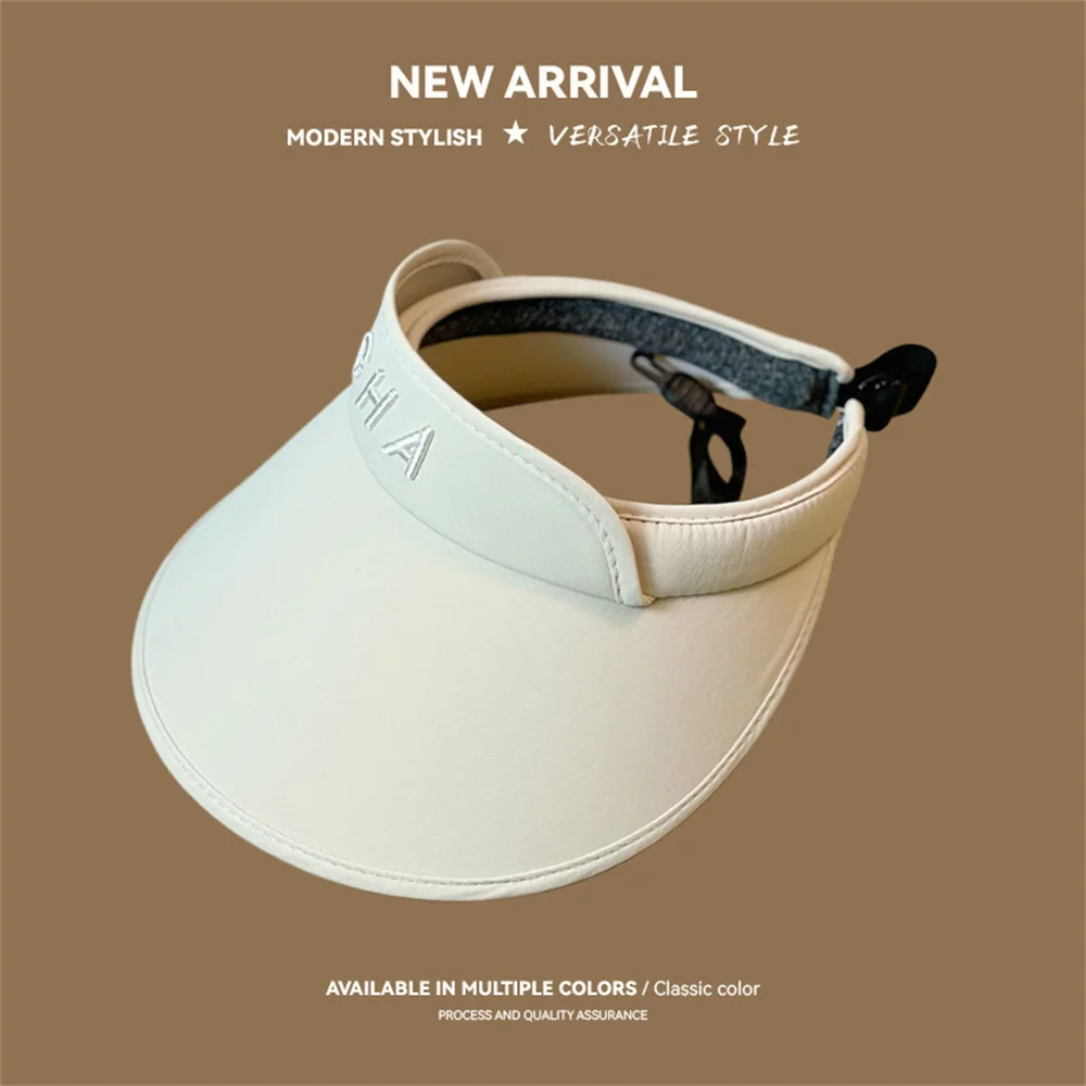 Empty Top Hat Non Irritating Adjustable Sun Hat Ventilate Non Fading Running Sun Protection Cap Beach Foldable Curled Hat Purity