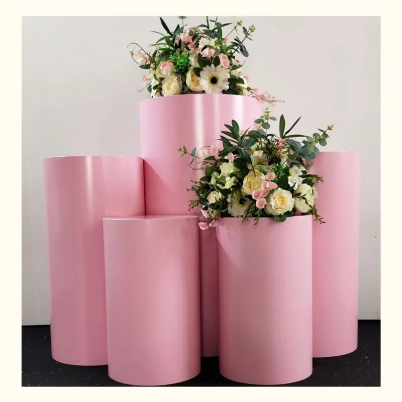 

Lovely Cylinder Candy Stand Big Cylinder Pedestal Display Art Decor Plinths Pillars Cake Table for DIY Wedding Holiday