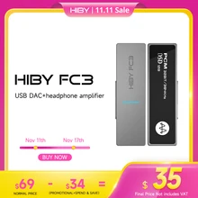 HiBy FC3 Portable MQA 8X Dongle Type C USB DAC Audio HiFi Decoder Amplifier DSD128 ES9281 PRO 3.5 Jack for Android iOS Mac Win10