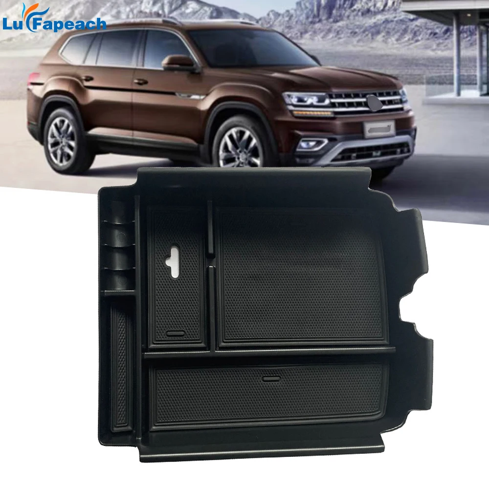 Ящик для хранения в подлокотнике автомобиля Center Consolefor VW Atlas Teramont Volkswagen Touran ABS автомобильные аксессуары для интерьера 2017 2018 2019 2021