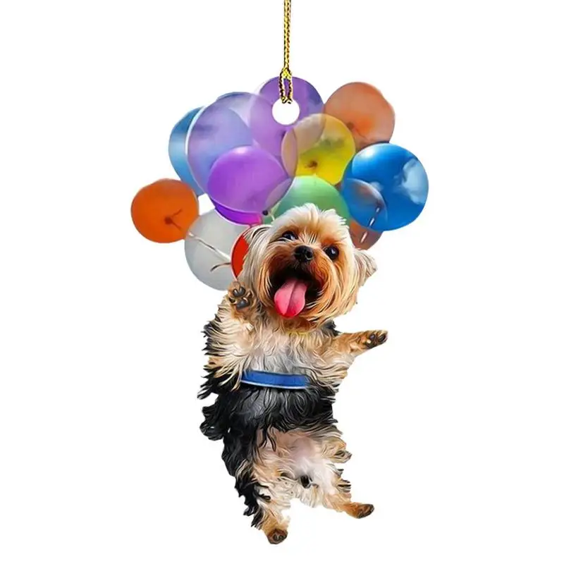 

Colorful Balloon Puppy Car Pendant Automobiles Rearview Mirror Decor Hanging Cute Dog Ornament Cars Auto Interior Accessories