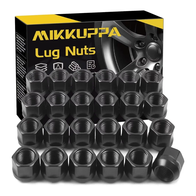 MIKKUPPA 24 шт. M14x1,5 стальные черные гайки с закрытыми концами — прочный антикоррозийный стальной комплект колесных гаек для колес автомобиля, грузовика, внедорожника
