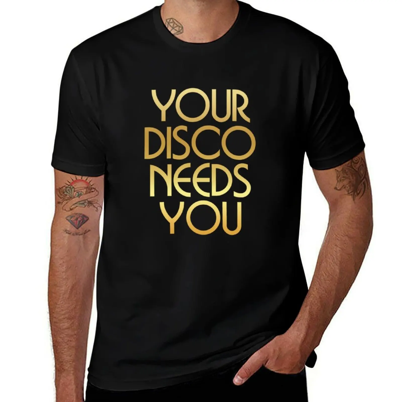 Фото Your Disco Needs You - Кайли Миног - Лайт Йеарс - Золотая футболка для праздников и отпуска №1
