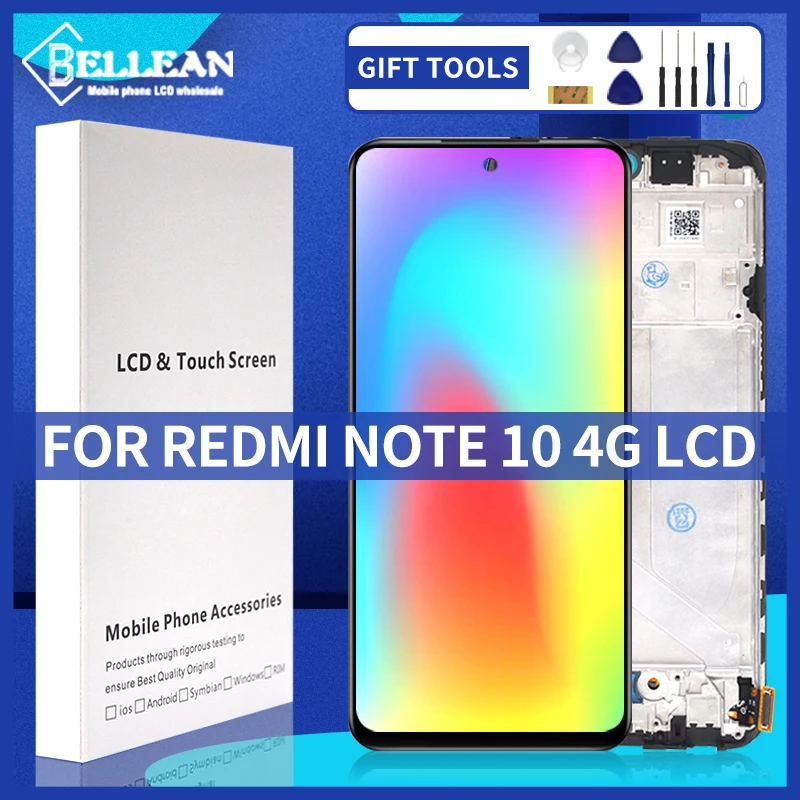 

Catteny OLED 6.43Inch For Xiaomi Redmi Note 10S Lcd Touch Screen Assembly Note 10 4G Display M2101K7AG With Frame Free Shipping