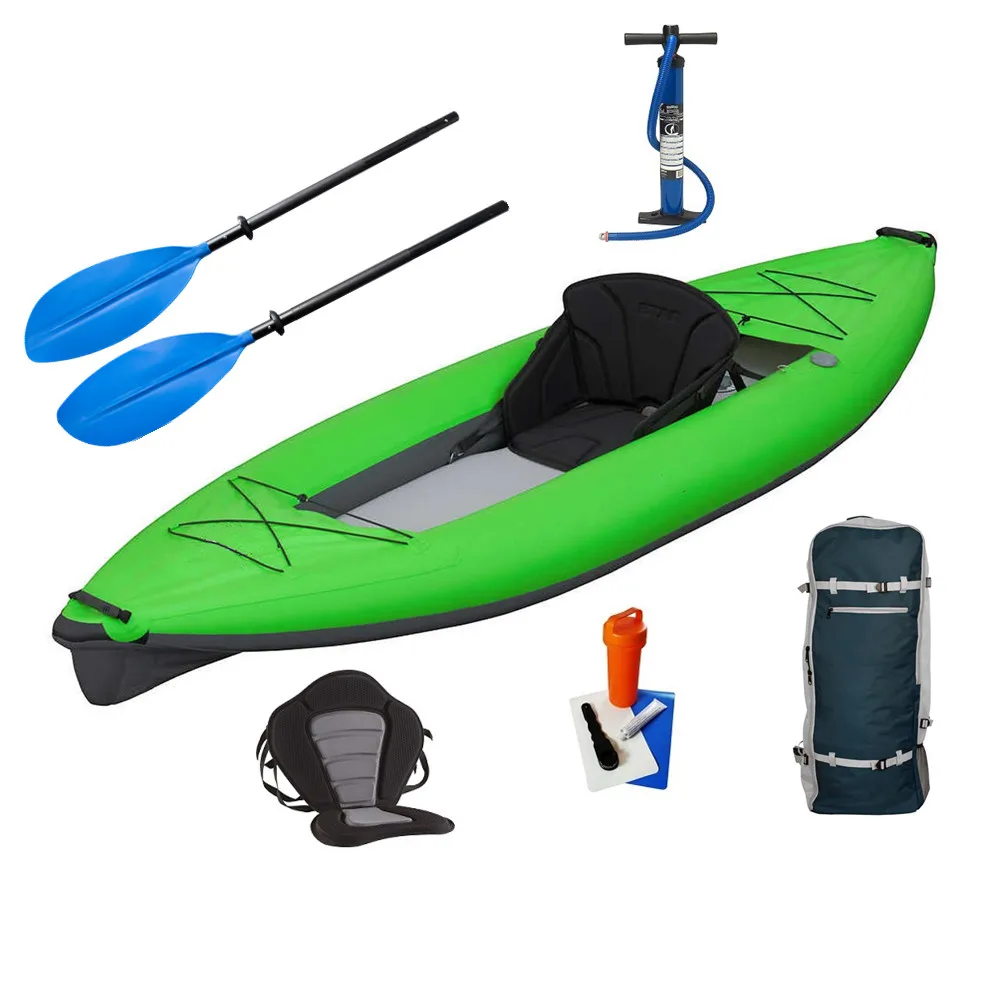 Оптовая продажа 2-местное надувное каноэ складной каяк с сиденьем в рамке