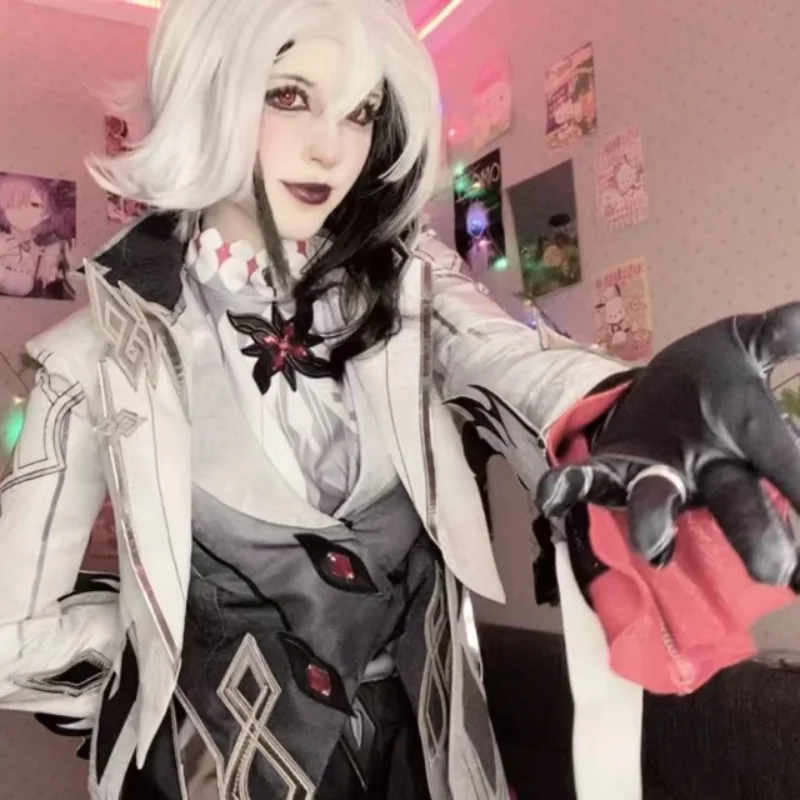 Fools Исполнительный костюм Arecino косплей игра Genshin ударный служанки Косплей